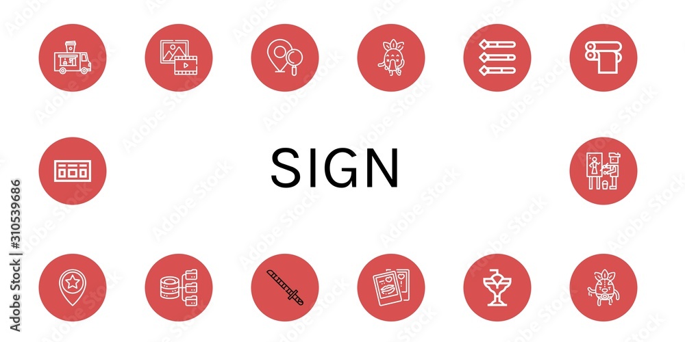 sign icon set sign icon set