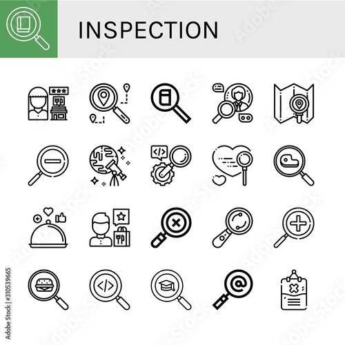 inspection icon set