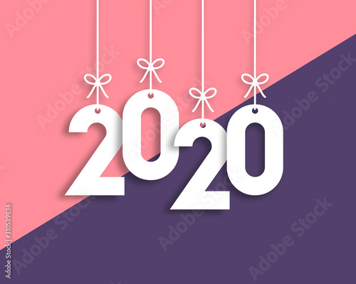 Obraz na płótnie 2020 Trendy Colorful Vector Backgorund w salonie