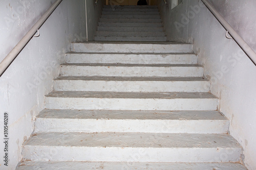 Industrial concrete white staircase