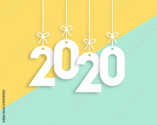 Obraz na płótnie 2020 Trendy Colorful Vector Backgorund w salonie
