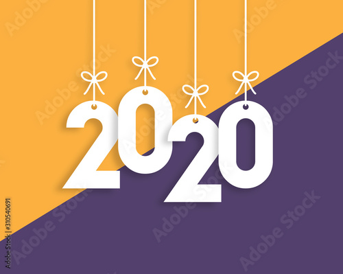 Obraz na płótnie 2020 Trendy Colorful Vector Backgorund w salonie