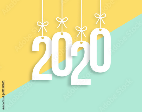 Obraz na płótnie 2020 Trendy Colorful Vector Backgorund w salonie