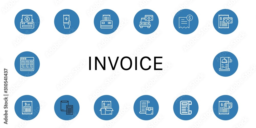 invoice icon set invoice icon set