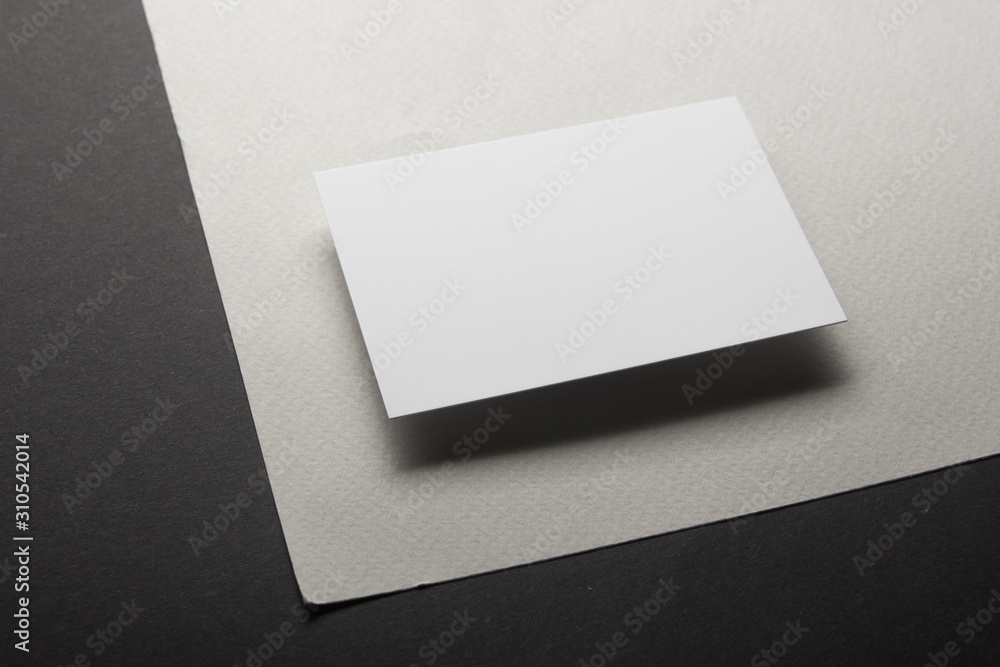 Business cards blank. Mockup on color background. Flat Lay. copy space for text. Business cards blank. Mockup on color background. Flat Lay. copy space for text.