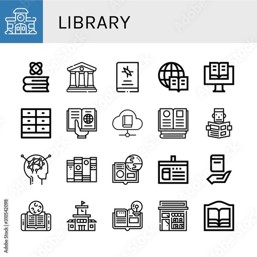 library simple icons set