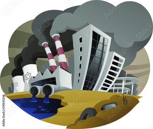 polluting city