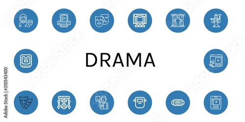 Set of drama icons