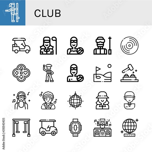 Set of club icons