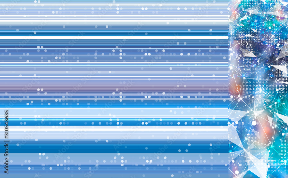 Fototapeta premium Abstract bright background futuristic technology collage design