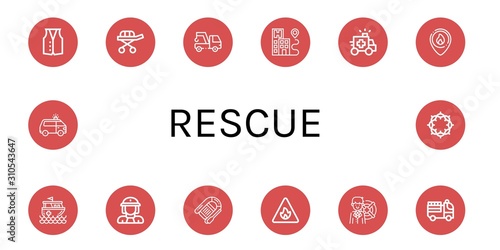 Set of rescue icons