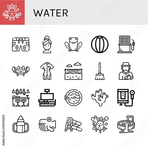 water icon set