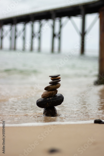 rock stack against the waves 1