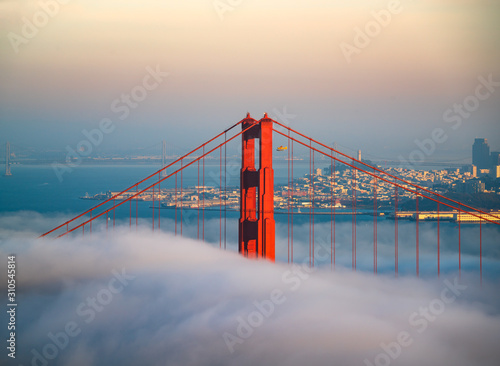 Golden Gate Bridge Engulfed in Fog