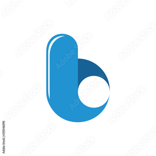 letter bc simple geometric shine logo vector