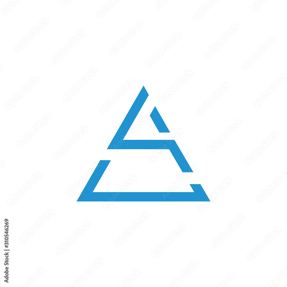 letter s simple geometric triangle logo vector letter s simple geometric triangle logo vector