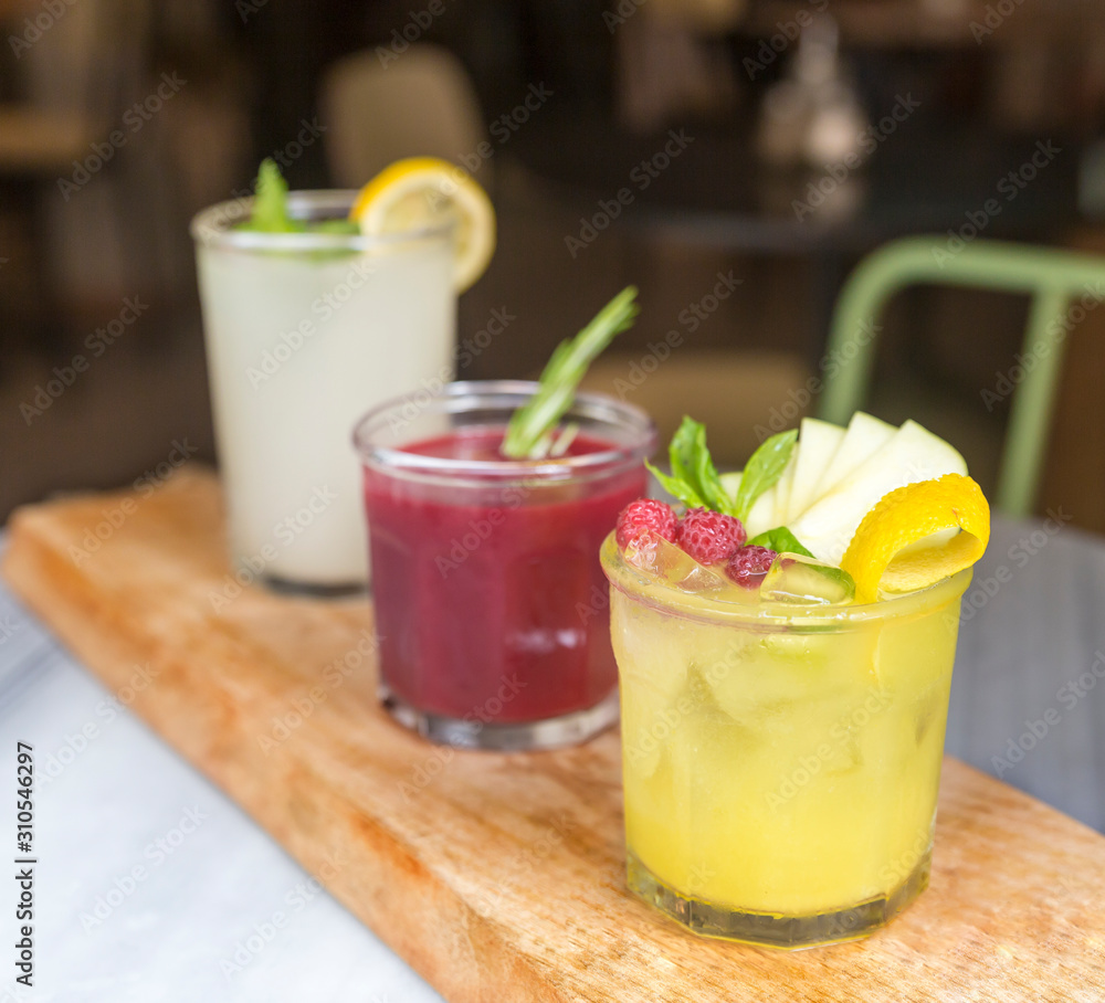 Raspberry cocktail, red plum, lemonade, iced tea served Raspberry cocktail, red plum, lemonade, iced tea served