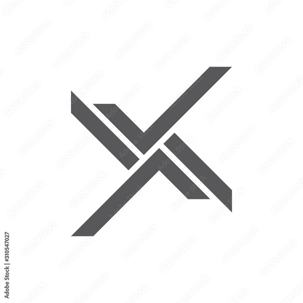 abstract leter xk geometric line logo vector abstract leter xk geometric line logo vector