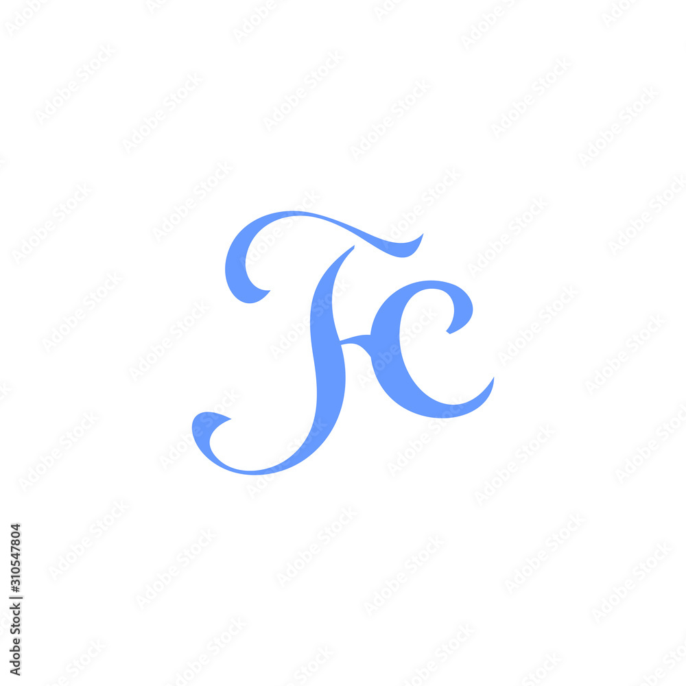 letter fc flow linked loop simple logo vector letter fc flow linked loop simple logo vector