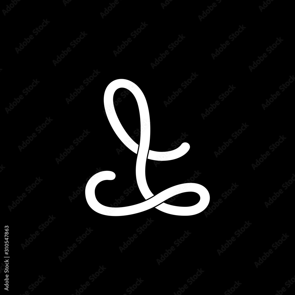 letter d simple ribbon curves design logo vector letter d simple ribbon curves design logo vector