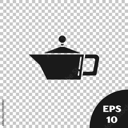 Black Canister for motor machine oil icon isolated on transparent background. Oil gallon. Oil change service and repair. Vector Illustration