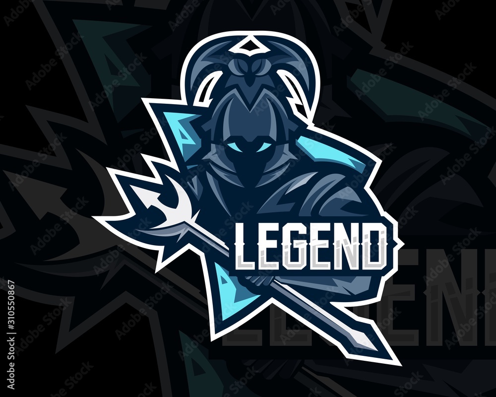 E-sport logo Knight design template E-sport logo Knight design template