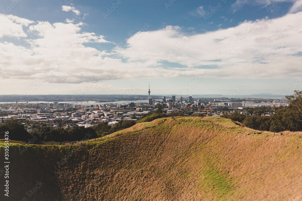 Mount Eden Crater and Auckland Panorama