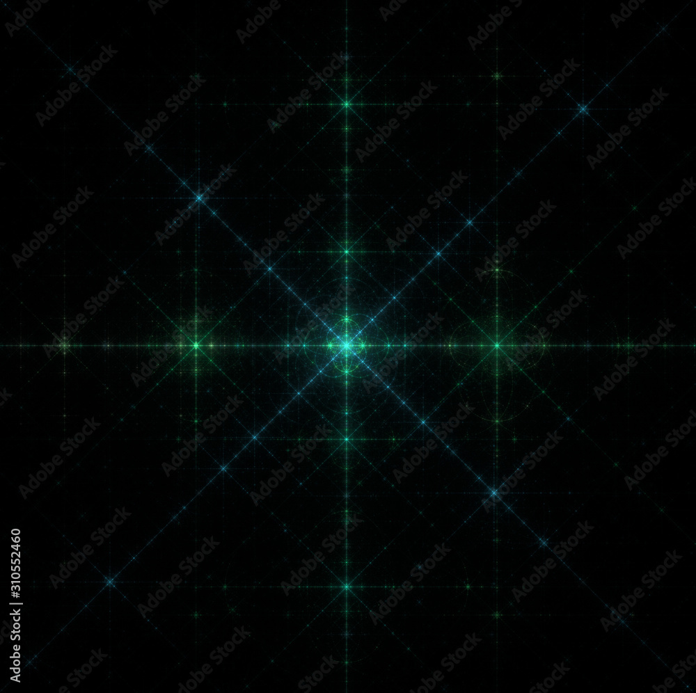 Abstract fractal pattern on black background Abstract fractal pattern on black background