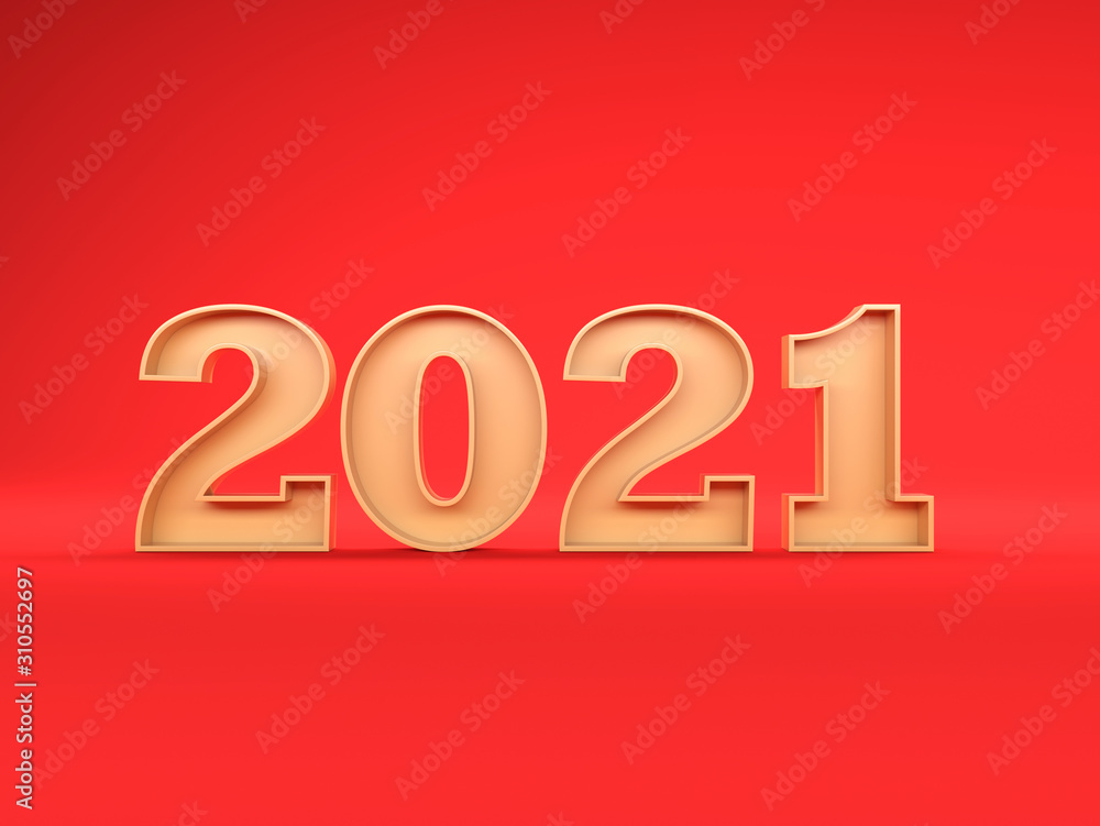 New Year 2021 Creative Design Concept - 3D Rendered Image New Year 2021 Creative Design Concept - 3D Rendered Image
