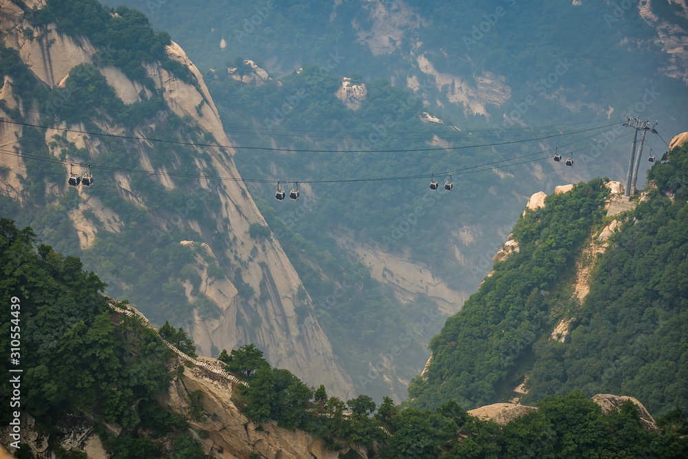 Cable car to the top of Huashan Mountain