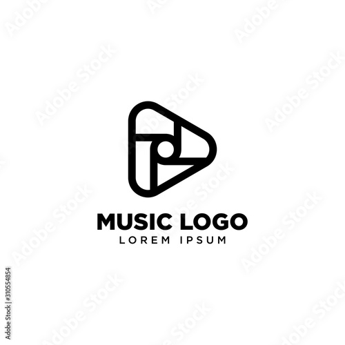 Play Music Video, Media Player app button icon logo design inspiration Free Download Play Music Video, Media Player app button icon logo design inspiration - GFXLoad
