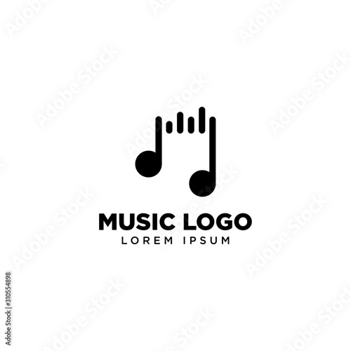 Music Chart Logo template, Music icon logo design inspiration