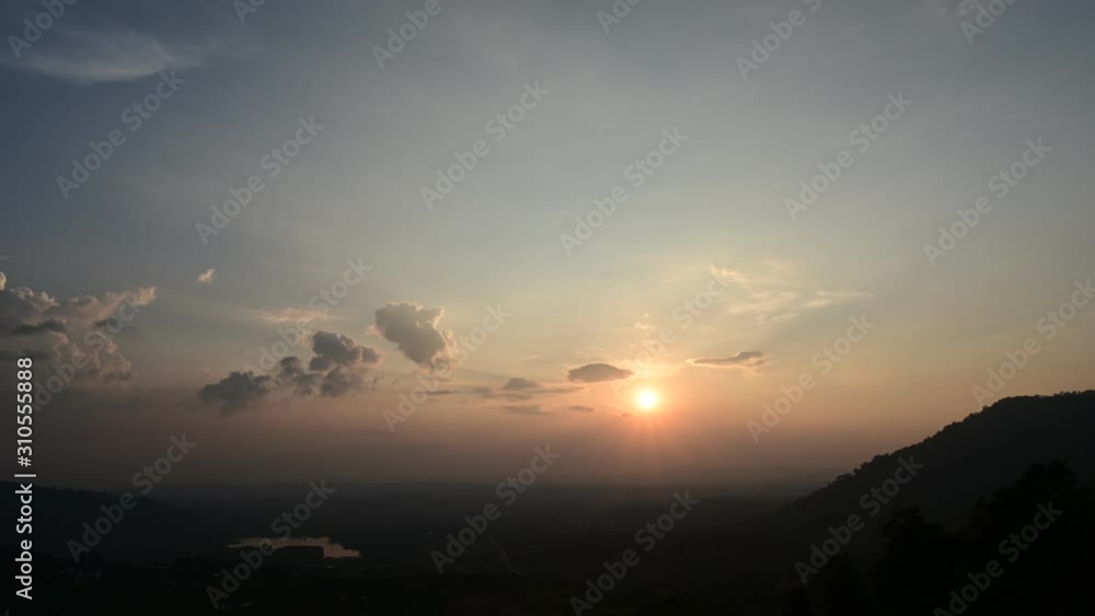 Sunset clouds time lapse,time lapse nature background,the movement of clouds and sun,sunset time interval. Sunset clouds time lapse,time lapse nature background,the movement of clouds and sun,sunset time interval.