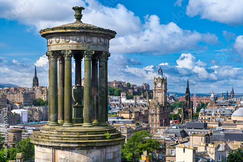 The city of Edinburgh in Scotland on a sunny summer day