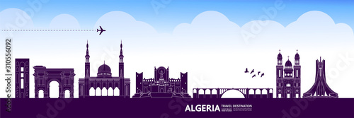 Algeria travel destination grand vector illustration.  photo