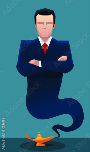businessman genie