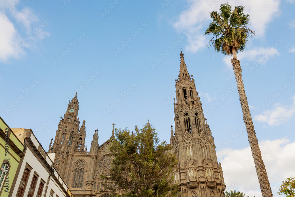 Cathedral of San Juan Bautista in Arucas, Las Palmas, Gran Canaria, Spain.