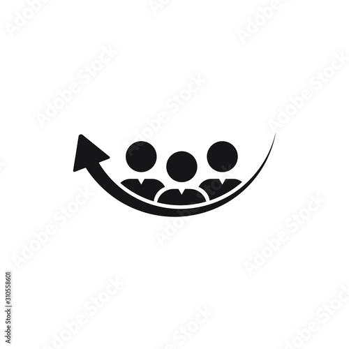 Personnel change icon design. Human resource concept. Vector illustration