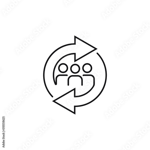 Personnel change icon design. Human resource concept. Vector illustration