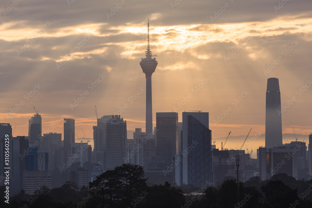 beautiful scenery of kuala lumpur, malaysia skyline beautiful scenery of kuala lumpur, malaysia skyline
