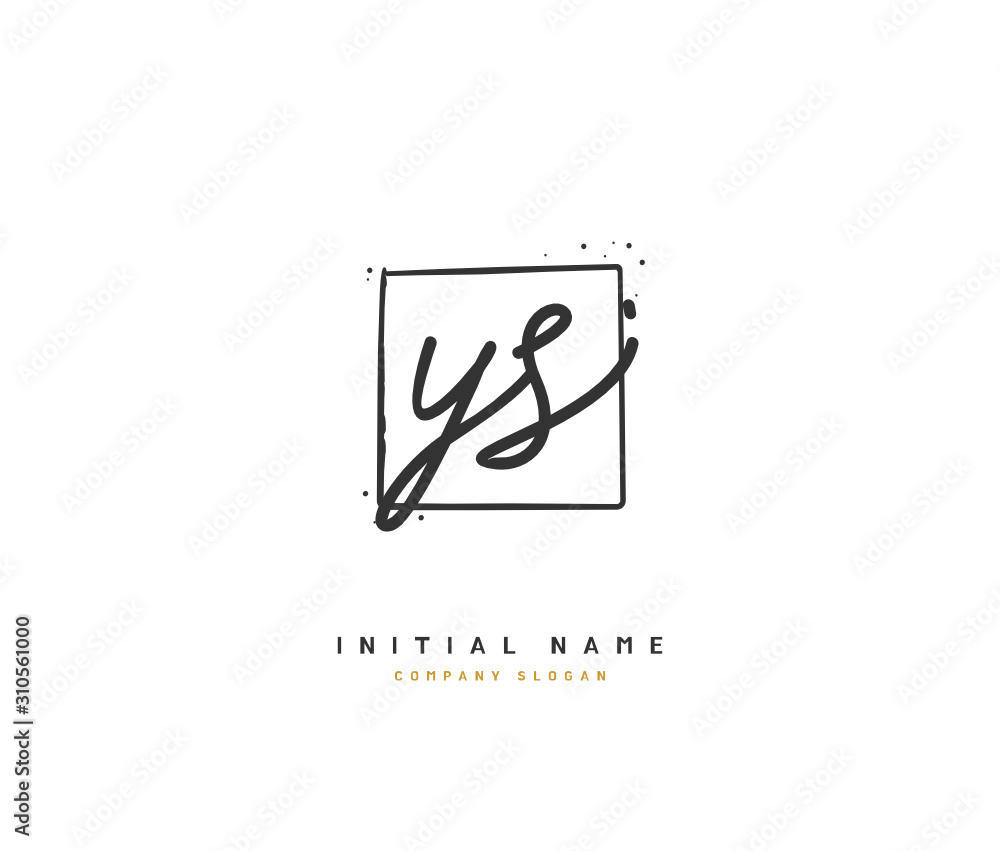 Y S YS Beauty vector initial logo, handwriting logo of initial signature, wedding, fashion, jewerly, boutique, floral and botanical with creative template for any company or business.