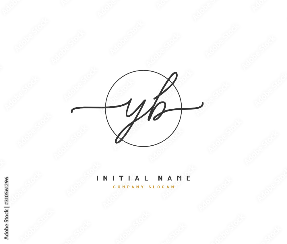 Y B YB Beauty vector initial logo, handwriting logo of initial signature, wedding, fashion, jewerly, boutique, floral and botanical with creative template for any company or business. Y B YB Beauty vector initial logo, handwriting logo of initial signature, wedding, fashion, jewerly, boutique, floral and botanical with creative template for any company or business.