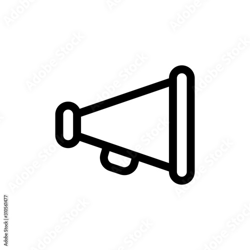 mouthpiece icon vector. A thin line sign. Isolated contour symbol illustration