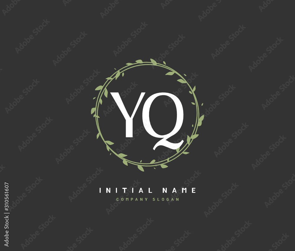 Y Q YQ Beauty vector initial logo, handwriting logo of initial signature, wedding, fashion, jewerly, boutique, floral and botanical with creative template for any company or business. Y Q YQ Beauty vector initial logo, handwriting logo of initial signature, wedding, fashion, jewerly, boutique, floral and botanical with creative template for any company or business.
