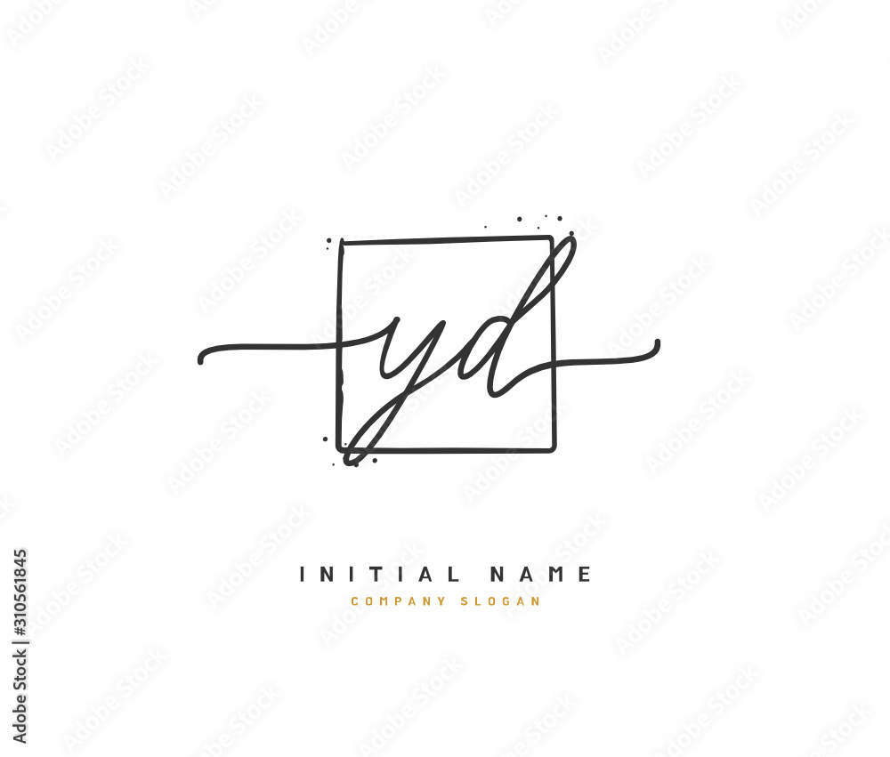 Y D YD Beauty vector initial logo, handwriting logo of initial signature, wedding, fashion, jewerly, boutique, floral and botanical with creative template for any company or business. Y D YD Beauty vector initial logo, handwriting logo of initial signature, wedding, fashion, jewerly, boutique, floral and botanical with creative template for any company or business.