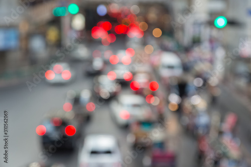 Blur of traffic jam in the city © pandaclub23