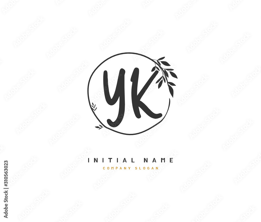 Y K YK Beauty vector initial logo, handwriting logo of initial signature, wedding, fashion, jewerly, boutique, floral and botanical with creative template for any company or business. Y K YK Beauty vector initial logo, handwriting logo of initial signature, wedding, fashion, jewerly, boutique, floral and botanical with creative template for any company or business.