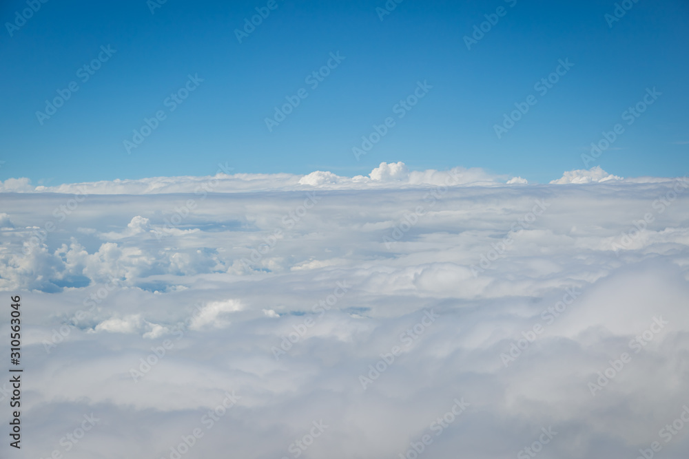 sky and clouds view from airplan