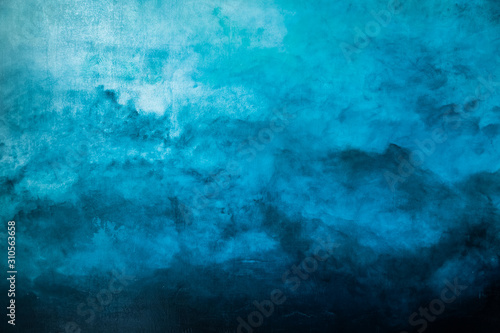 old cement blue wall