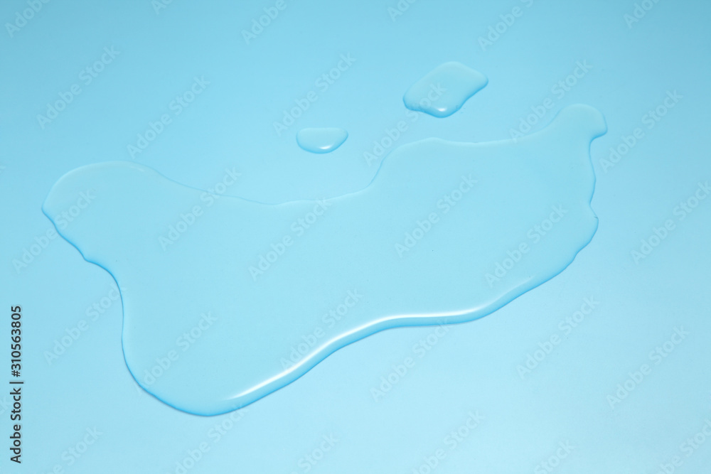 Close up water drops on blue background, Water drop in macro photography Close up water drops on blue background, Water drop in macro photography